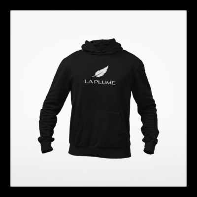 Hoodie noir Unisexe - Logo officiel en blanc – Image 5