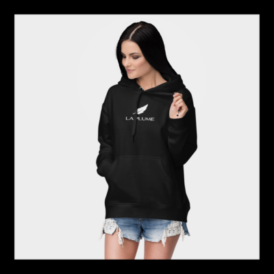 Hoodie noir Unisexe - Logo officiel en blanc