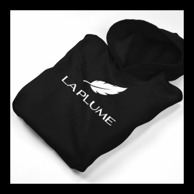 Hoodie noir Unisexe - Logo officiel en blanc – Image 4