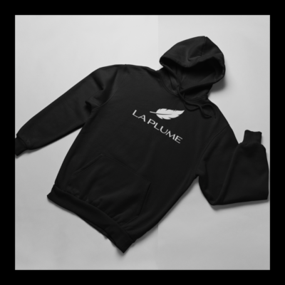 Hoodie noir Unisexe - Logo officiel en blanc – Image 3