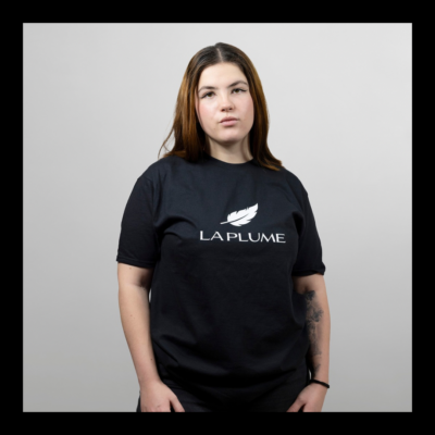 T-shirt noir Unisexe - logo officiel en blanc – Image 2