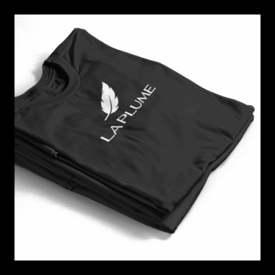 T-shirt noir Unisexe - logo officiel en blanc – Image 4