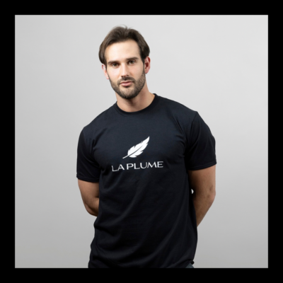 T-shirt noir Unisexe - logo officiel en blanc