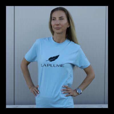 T-shirt Bleu Sky Unisexe – Image 5