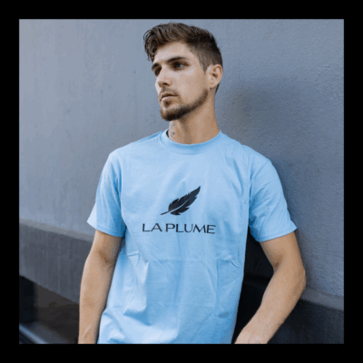 T-shirt Bleu Sky Unisexe – Image 4